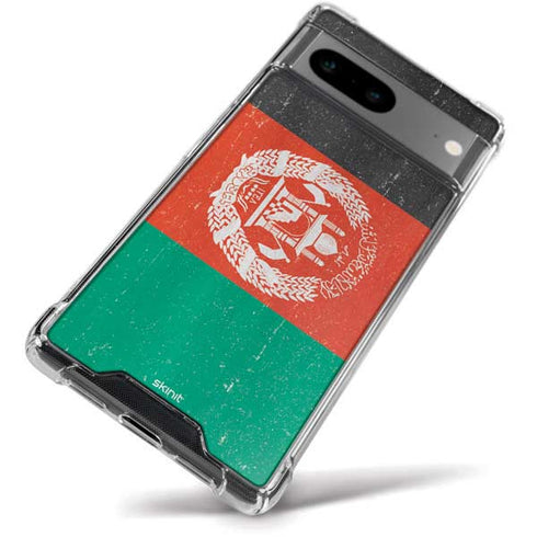 Afghanistan Flag Distressed Google Pixel 8a Clear Case